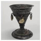 Antique Norwegian silver rattle cup (as seen- foot