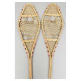 Pr. Native American snowshoes w/ cloth tufts- 36'L