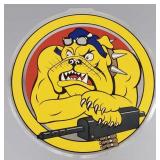 Military metal fighter bulldog sign- 26'D