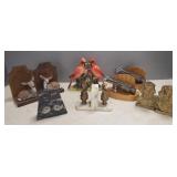 6 pair vintage, etc bookends incl golf bags w/