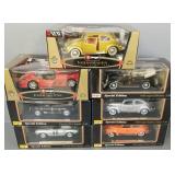 7- 1:18 scale Maisto die cast cars- MIB incl