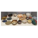 Large collection of studio pottery, some signed.