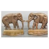Pr vintage bronze elephant motif bookends- 4' x 6'