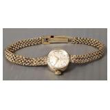 Omega ladies 9k gold watch & band- 18.8g total