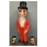 3 vintage character figures: 15 1/2' Charlie