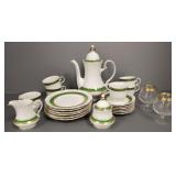 Gp German porcelain tea set, etc. incl 10 1/2' pot