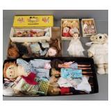 Group of dolls, doll clothing, etc