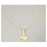 14k gold pendant necklace- 7.8g, 24' chain,
