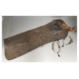 Vintage leather chaps 37 1/2'L & spurs with anchor