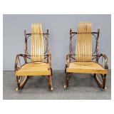 2 Mr & Mrs twig rockers- both 43'H, Mr 25'W & Mrs