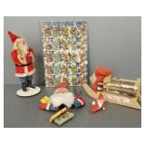 Group vintage Christmas items incl 6 1/4'H Santa,