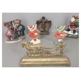 6 vintage, etc iron doorstops- 7 /4' tallest