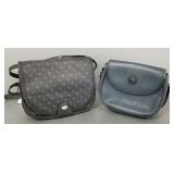 2 Gucci leather, etc. purses (shows wear) 8 1/2'H