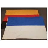 2 large vintage flags- 5 1/2' x 9'