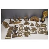 Group single brass bookends- 10 1/4' tallest