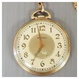 Waltham 17 jewel pocket watch in gold filled