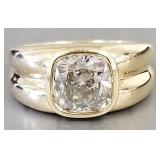 14k gold & 2.4ct natural diamond ring- 8.2g, H-I,