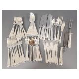 56 pcs. sterling silver flatware approx 63 toz