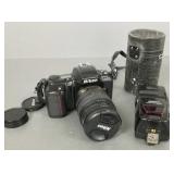 Nikon N6006 camera w/ lens & flash -(untested)