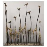 Large metal giraffe sculpture- 28 1/2"H 26"W,