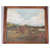 Oil painting on canvas- Western scene (as seen-
