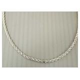 14K white gold chain necklace- 7.9g; 16"L