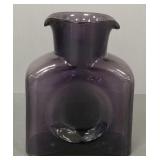 Blenko amethyst glass carafe- 8"H