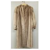 Silver/ taupe full length mink coat- 19" chest,