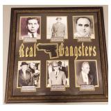 Large framed "Real Gangsters" photo print, etc