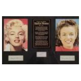 Framed Marilyn Monroe hair strands & photo print