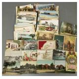 Group vintage postcards incl Minn., State Fair,