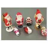 7 antique Santa figures incl Japan, etc-