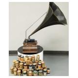 Edison model D cylinder phonograph in oak case w/