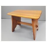Vintage solid maple bench/ stool- 17 1/2"H 22"W
