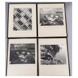 4 vintage D. Dzubay signed black & white photos-