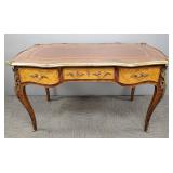 French style parquetry desk with ormolu trim