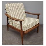Mid-century modern open lounge arm chair with