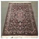 Finely hand knotted wool Oriental rug- floral