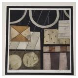 Pencil signed geometric artwork "Stop Motion"