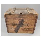 Antique Grain Belt advertising wood crate-