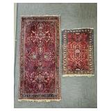 2 vintage Sarouk pattern rugs- 2 1/2
