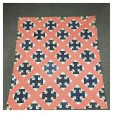 Vintage patriotic color patchwork quilt- 81 1/2" x