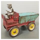 Antique Kenton #842 CI coal dump truck with driver