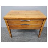 Lane mid-century bowtie inlay 2 drawer stand