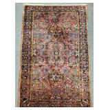 Vintage Sarouk pattern rug- 4 1/2