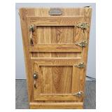 Kenmore mini fridge- faux oak icebox style- 33"H
