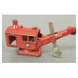 Antique cast iron steam shovel/ excavator- 4 1/2"L