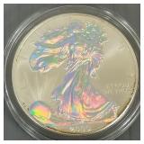 American 1oz fine silver eagle coin dated