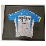 Framed Lance Armstrong signed cycling jersey-