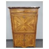 Antique French style marquetry secretary desk with